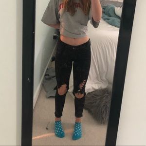 Ripped black jeans